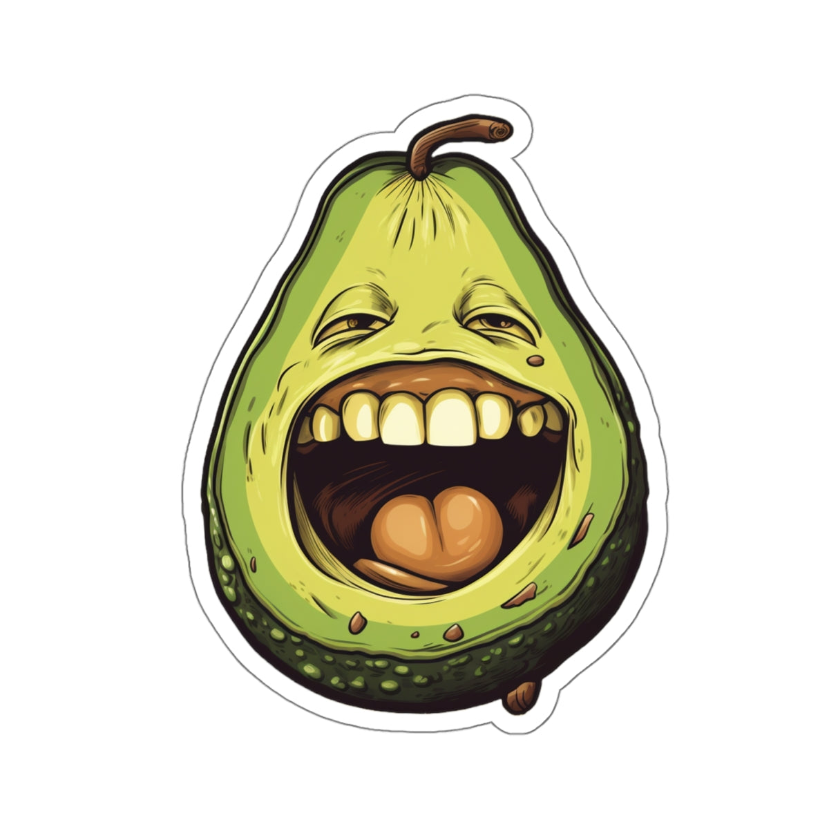 Silly Avocado Kiss-Cut Sticker