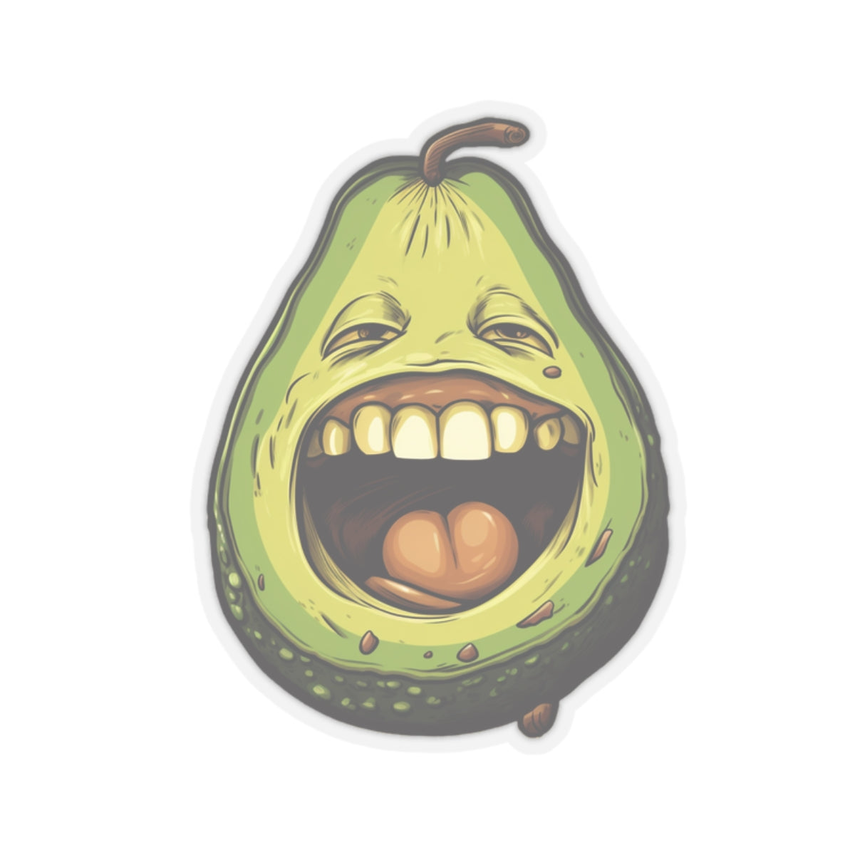 Silly Avocado Kiss-Cut Sticker
