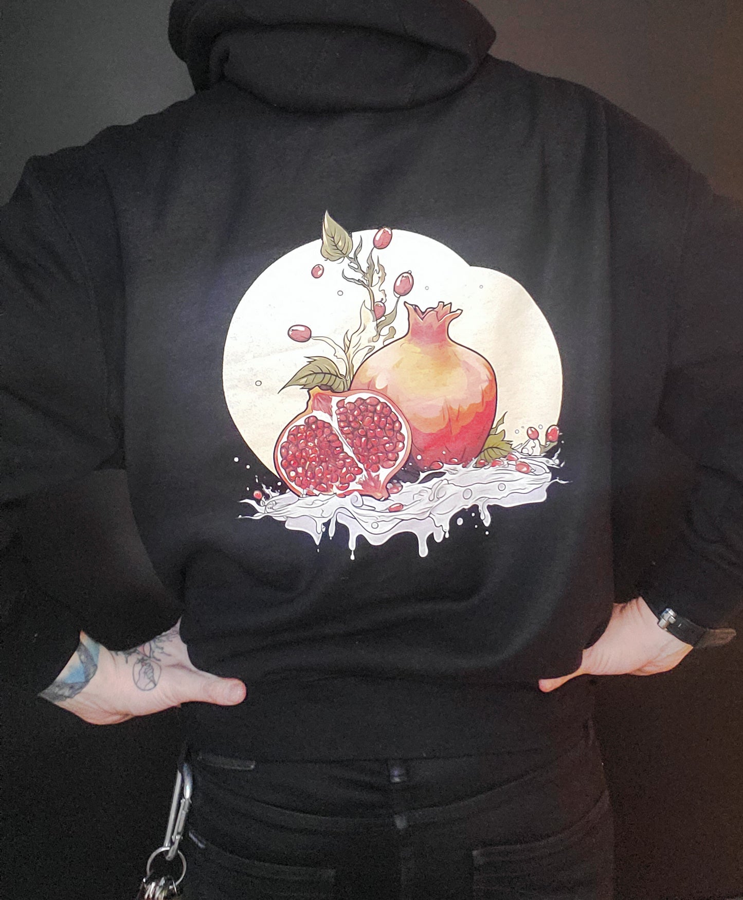 Cottagecore Horror Pomegranate Hoodie
