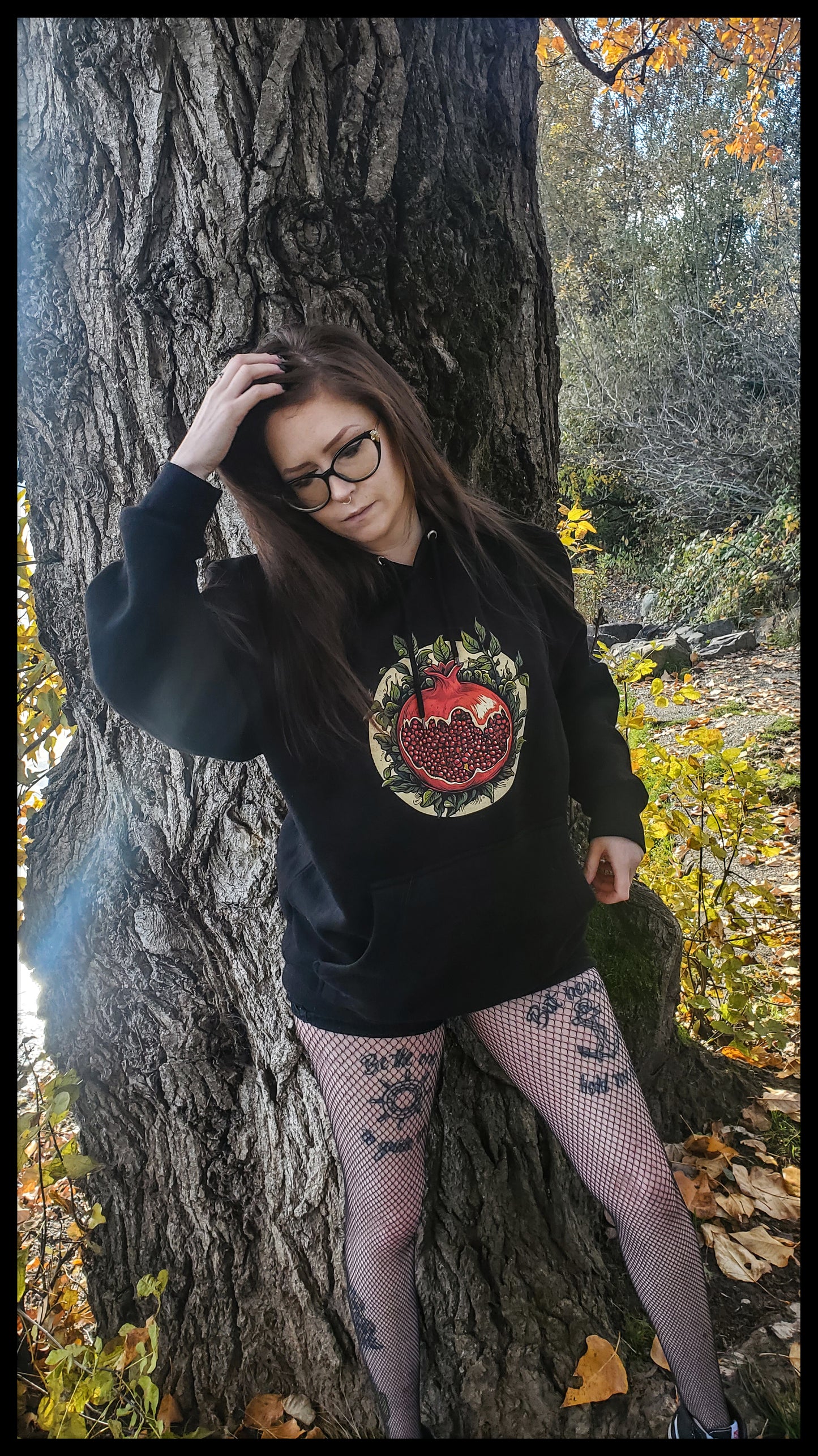 Cottagecore Horror Pomegranate Hoodie