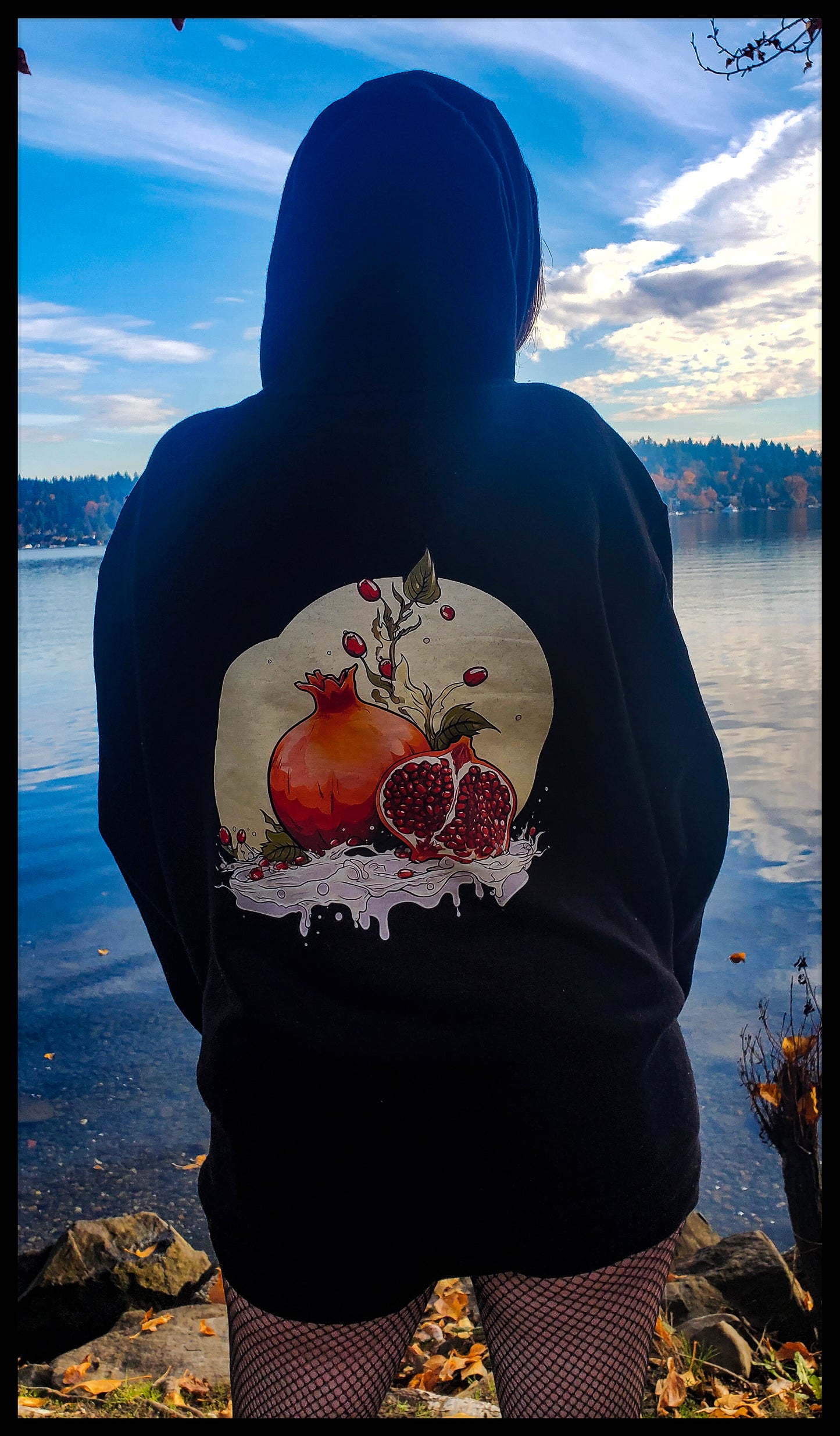 Cottagecore Horror Pomegranate Hoodie