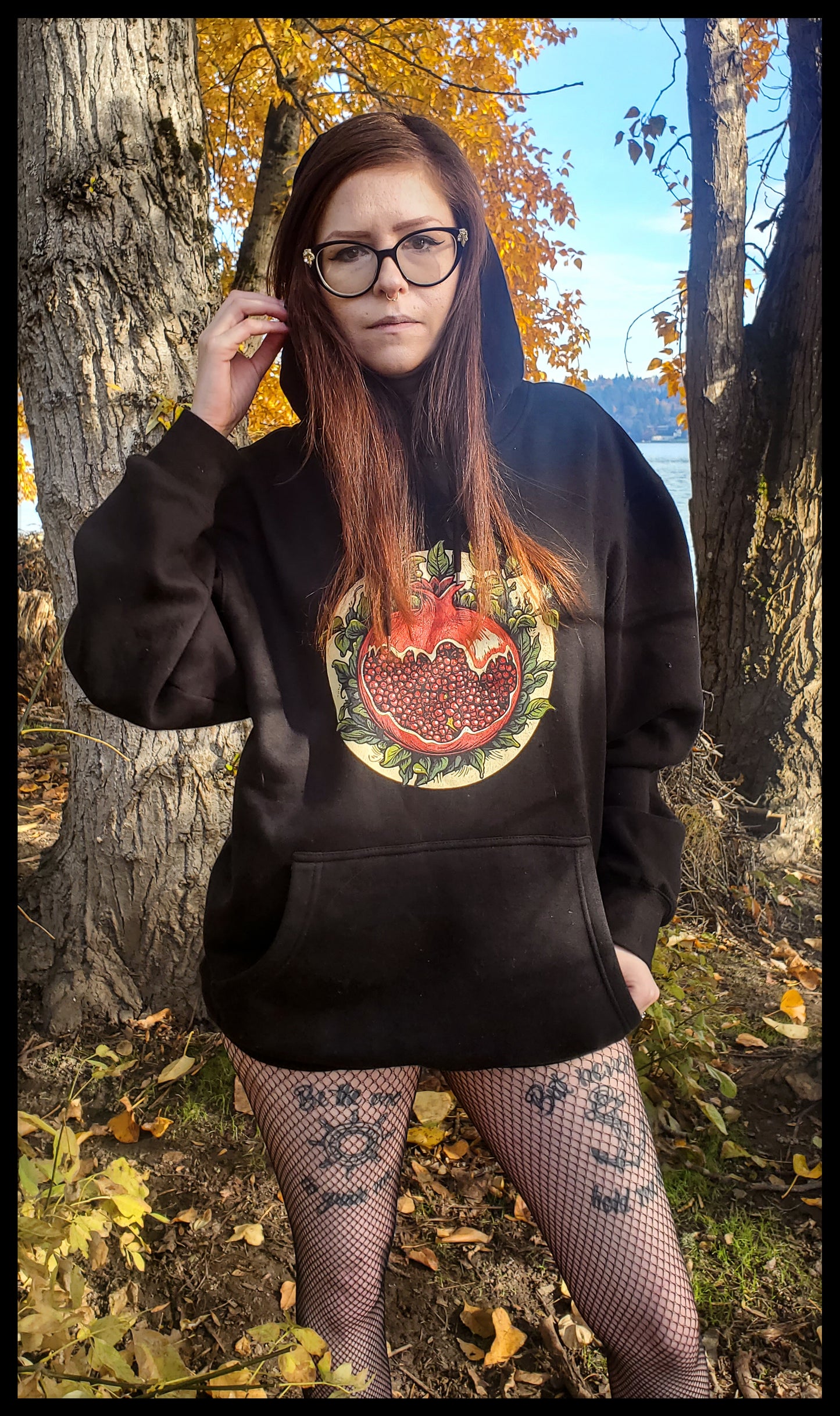 Cottagecore Horror Pomegranate Hoodie