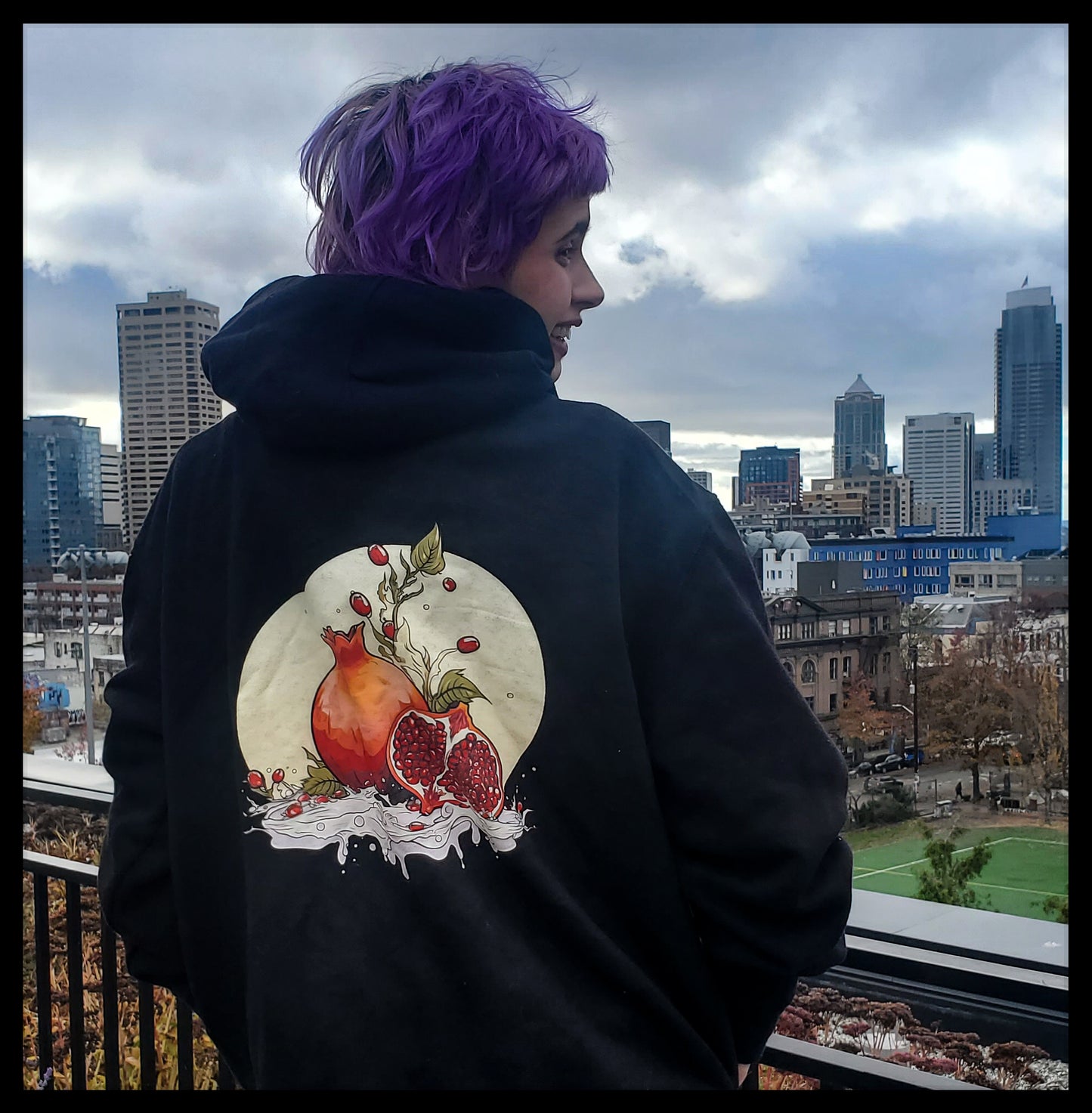 Cottagecore Horror Pomegranate Hoodie