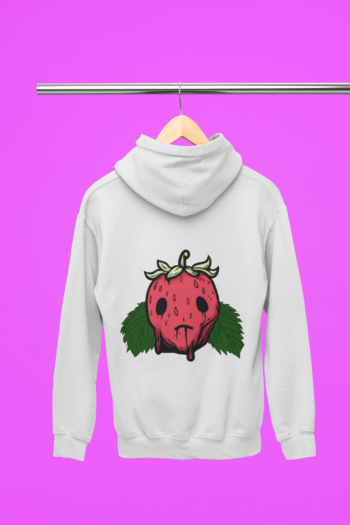 Zombie Strawberry Pullover Hoodie
