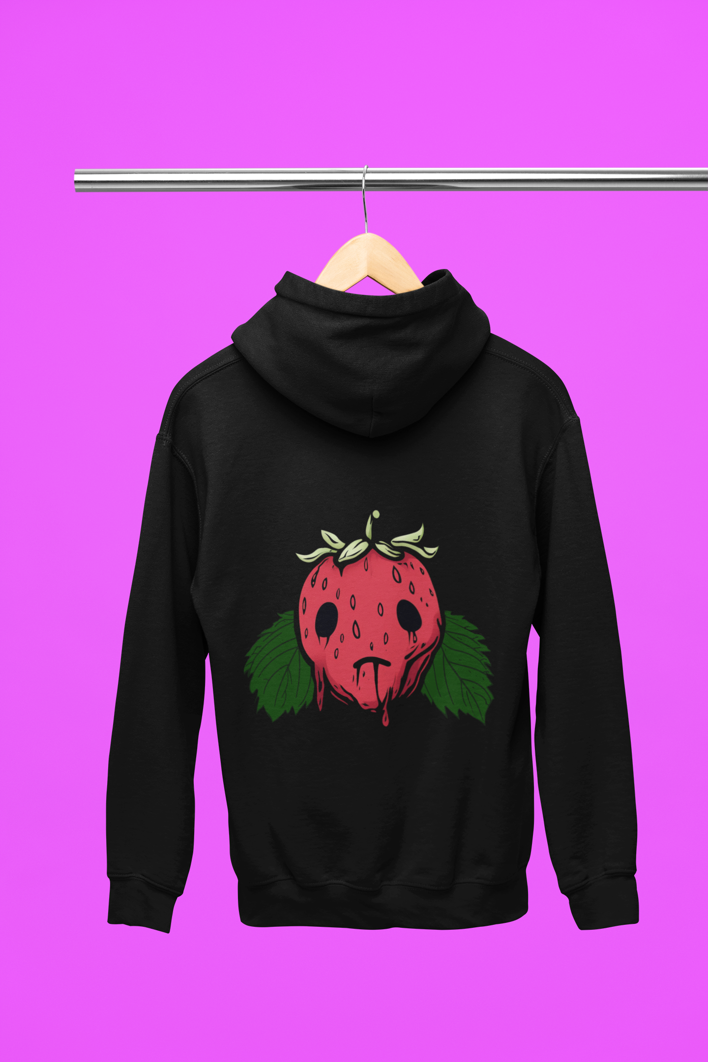Zombie Strawberry Pullover Hoodie