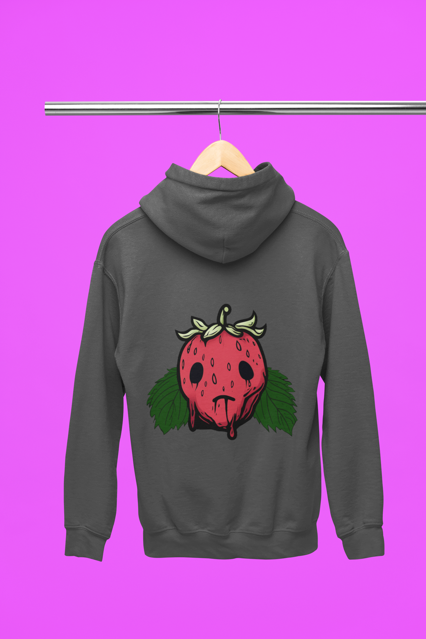 Zombie Strawberry Pullover Hoodie