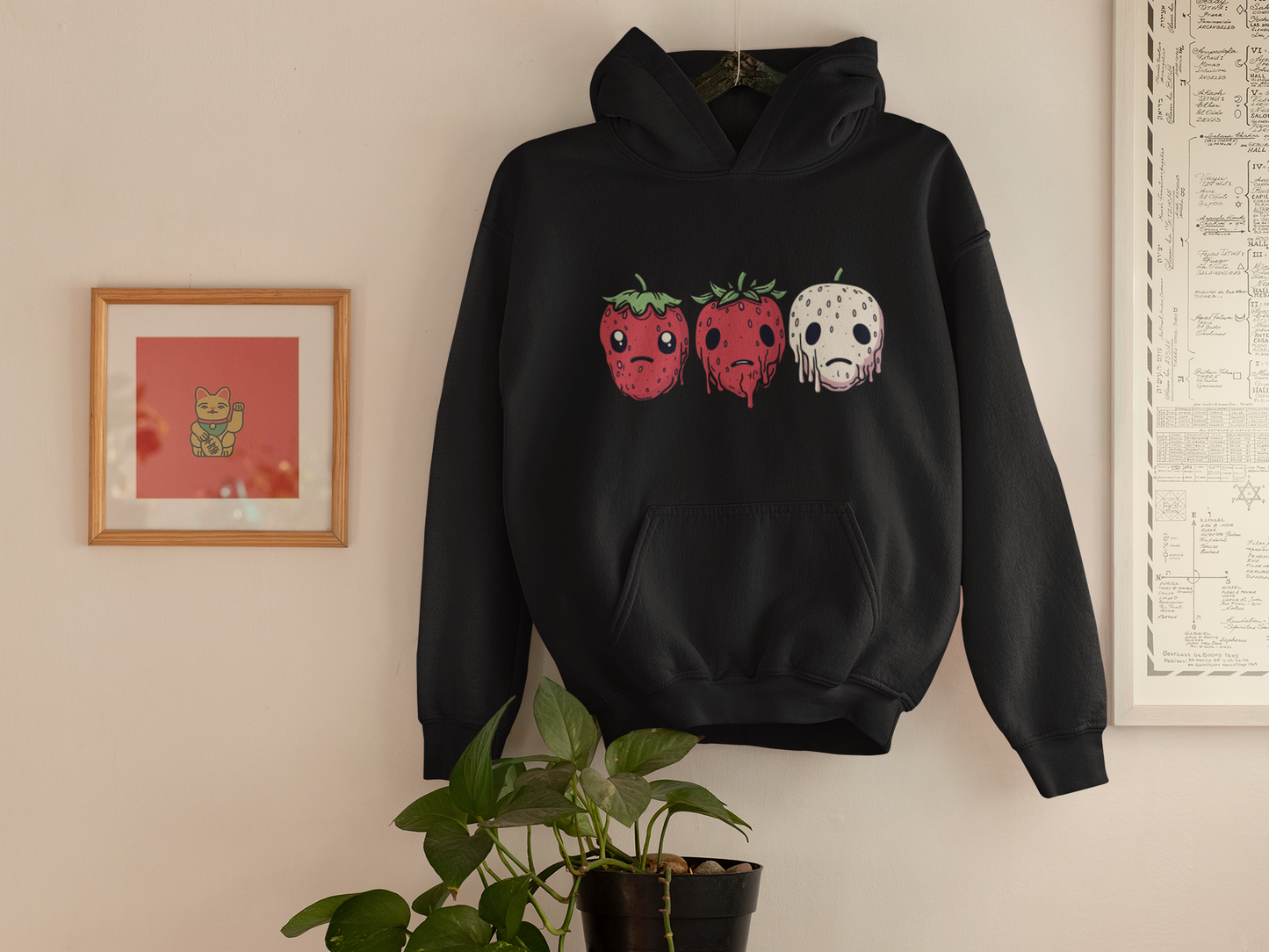 Zombie Strawberry Pullover Hoodie