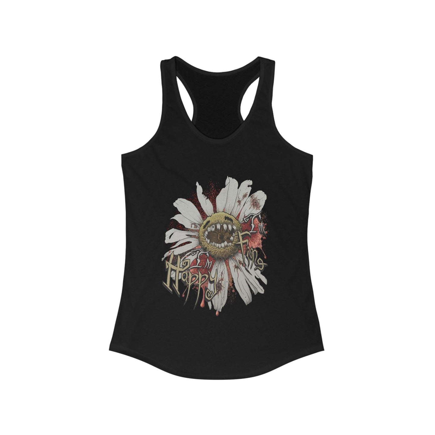 Happy & Fine, Diseased Daisy, Women's Racerback Tank