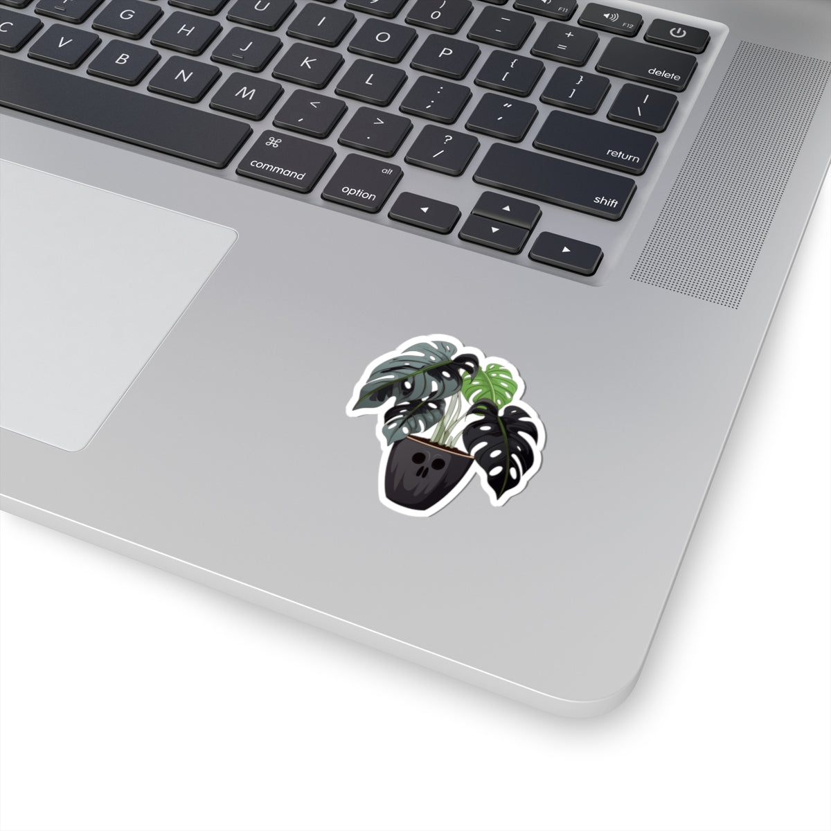 Ghoulish Ghost Monstera Sticker