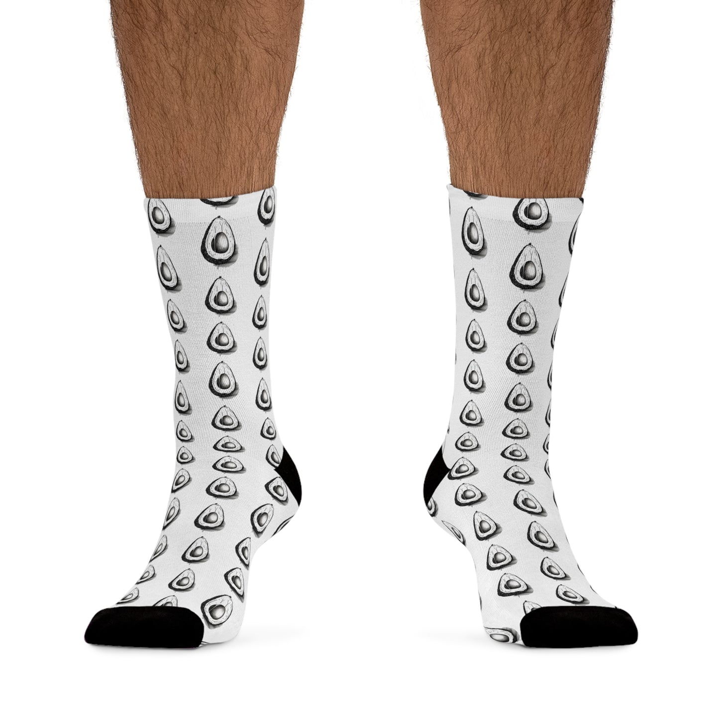 White Avocado Horror Socks