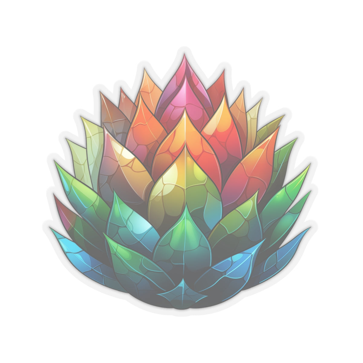 Cosmic Rainbow Agave Vinyl Sticker