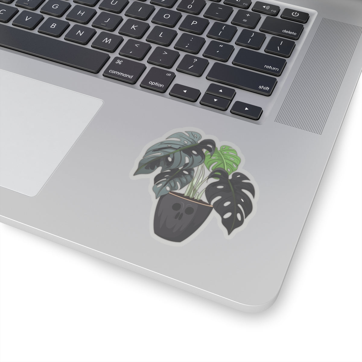 Ghoulish Ghost Monstera Sticker