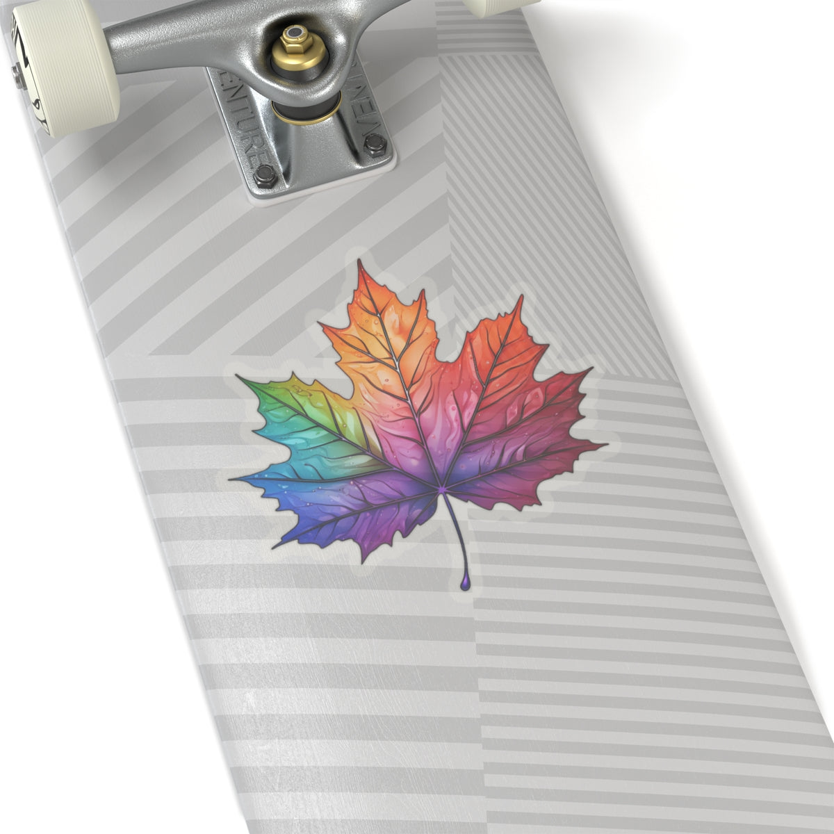 Rainbow Maple Leaf Sticker