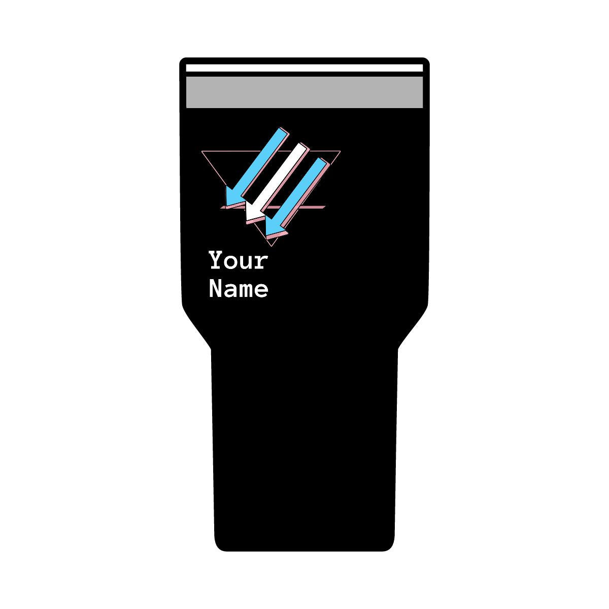 Polar Camel Insulated 30oz cup, Climate Front Trans Pride Colors, Customizable