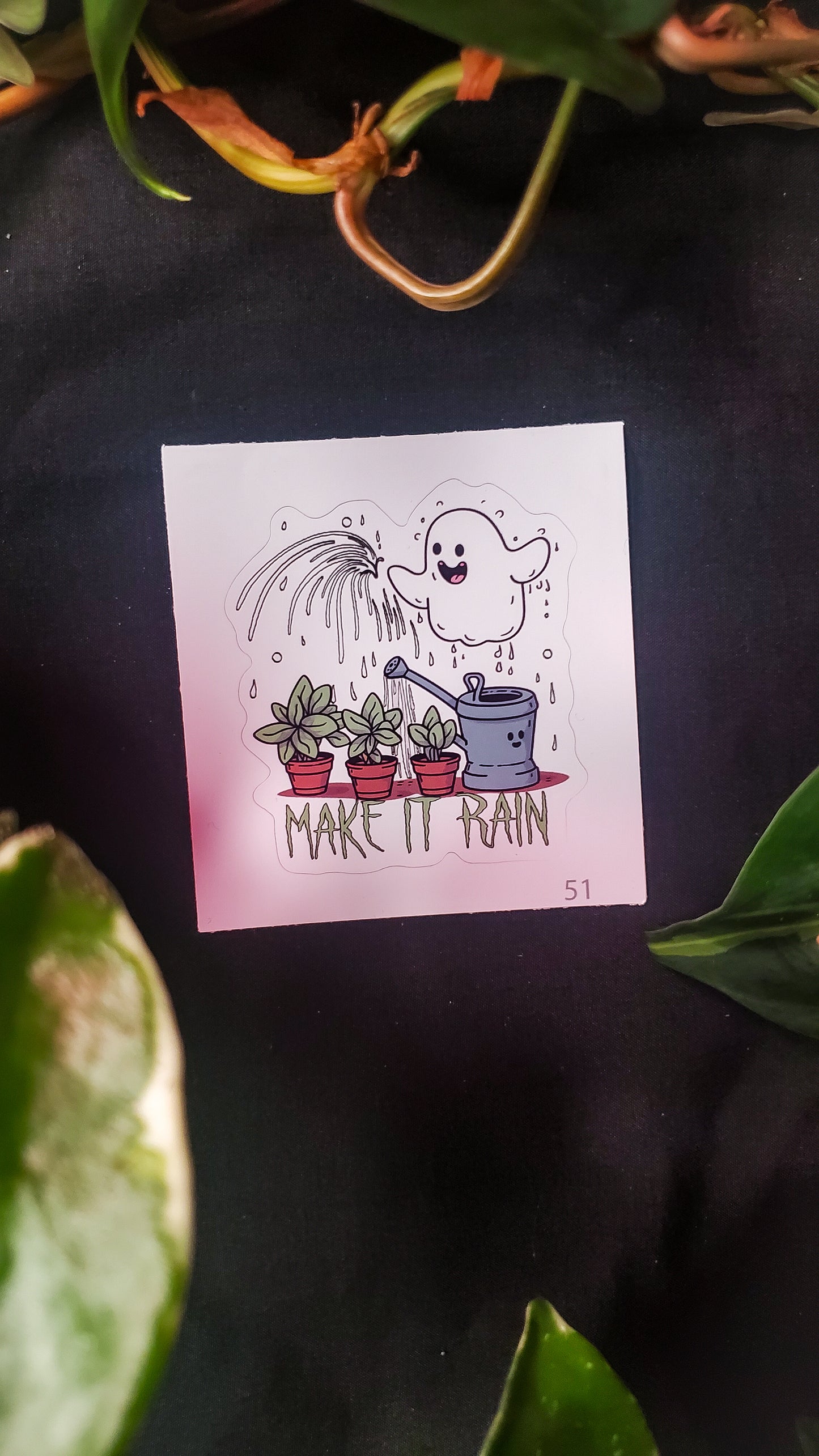 Make it Rain Ghost Sticker