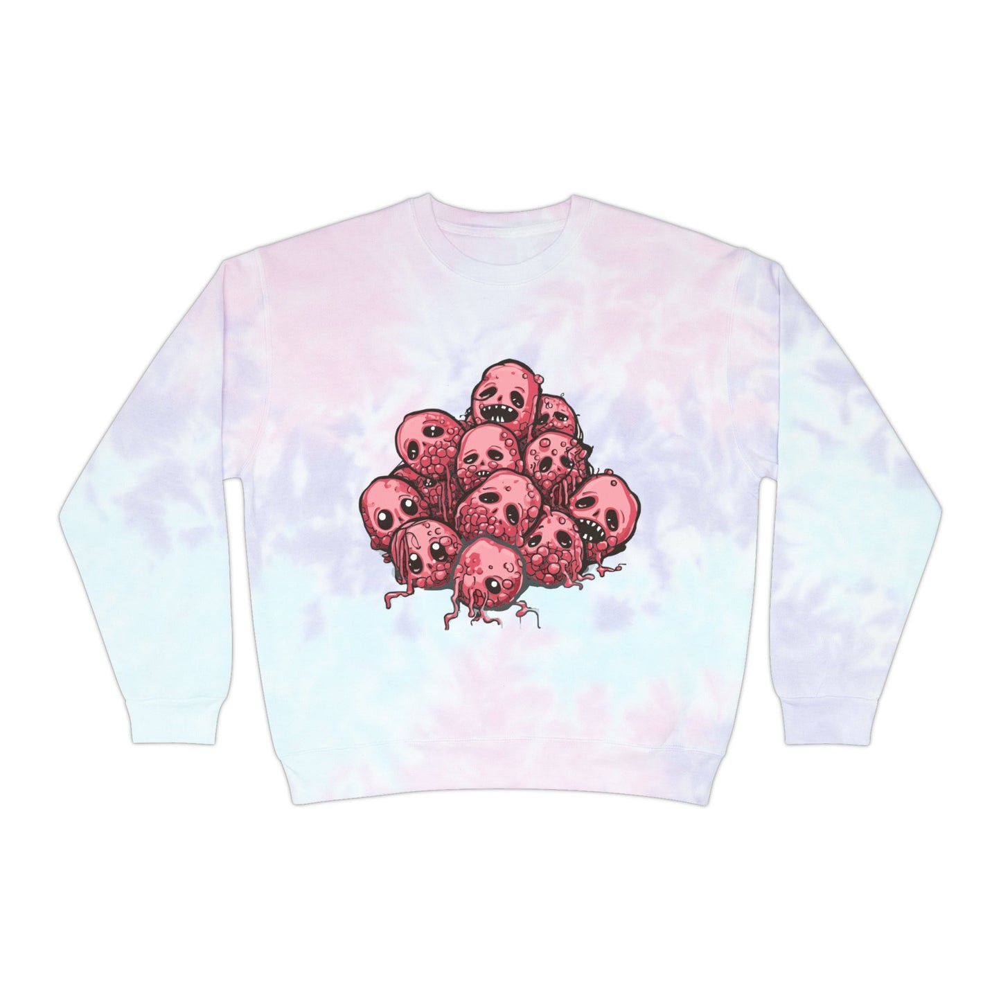 Creepy Cute Raspberry Tie-Dye Sweatshirt