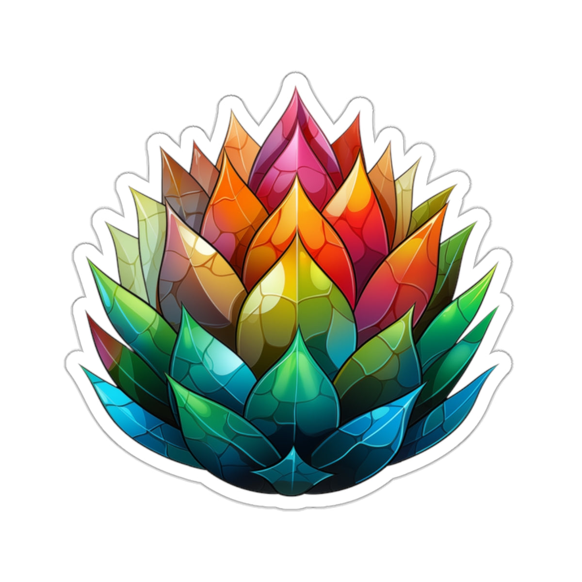 Cosmic Rainbow Agave Vinyl Sticker