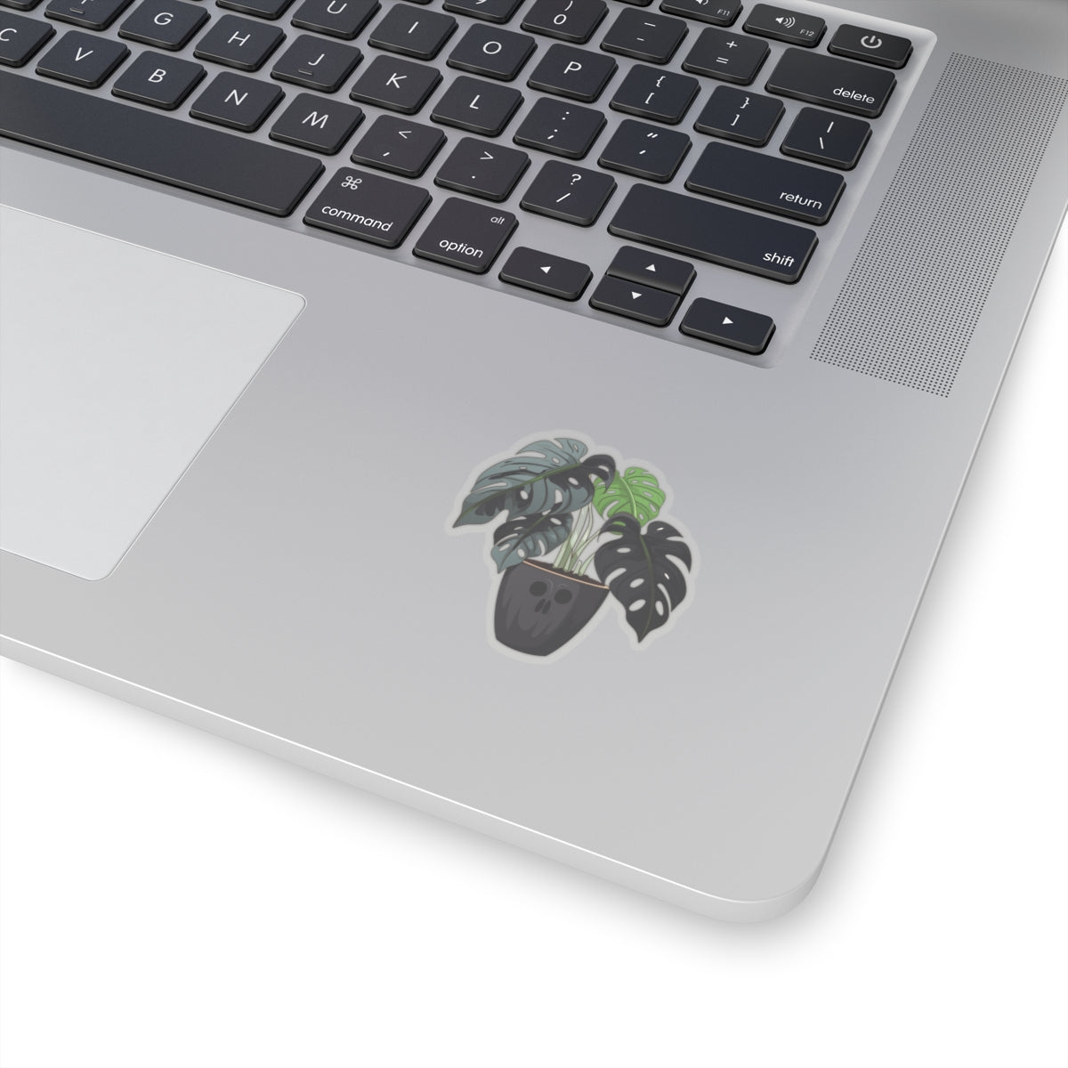 Ghoulish Ghost Monstera Sticker