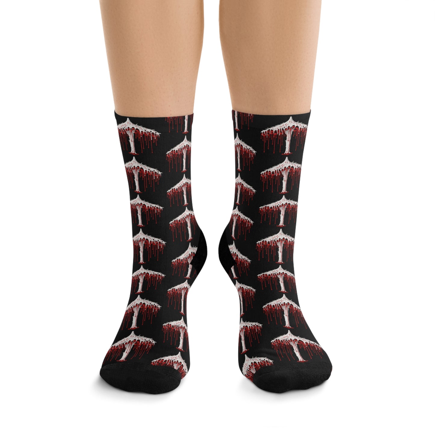 Eerie Bleeding Mushroom Socks