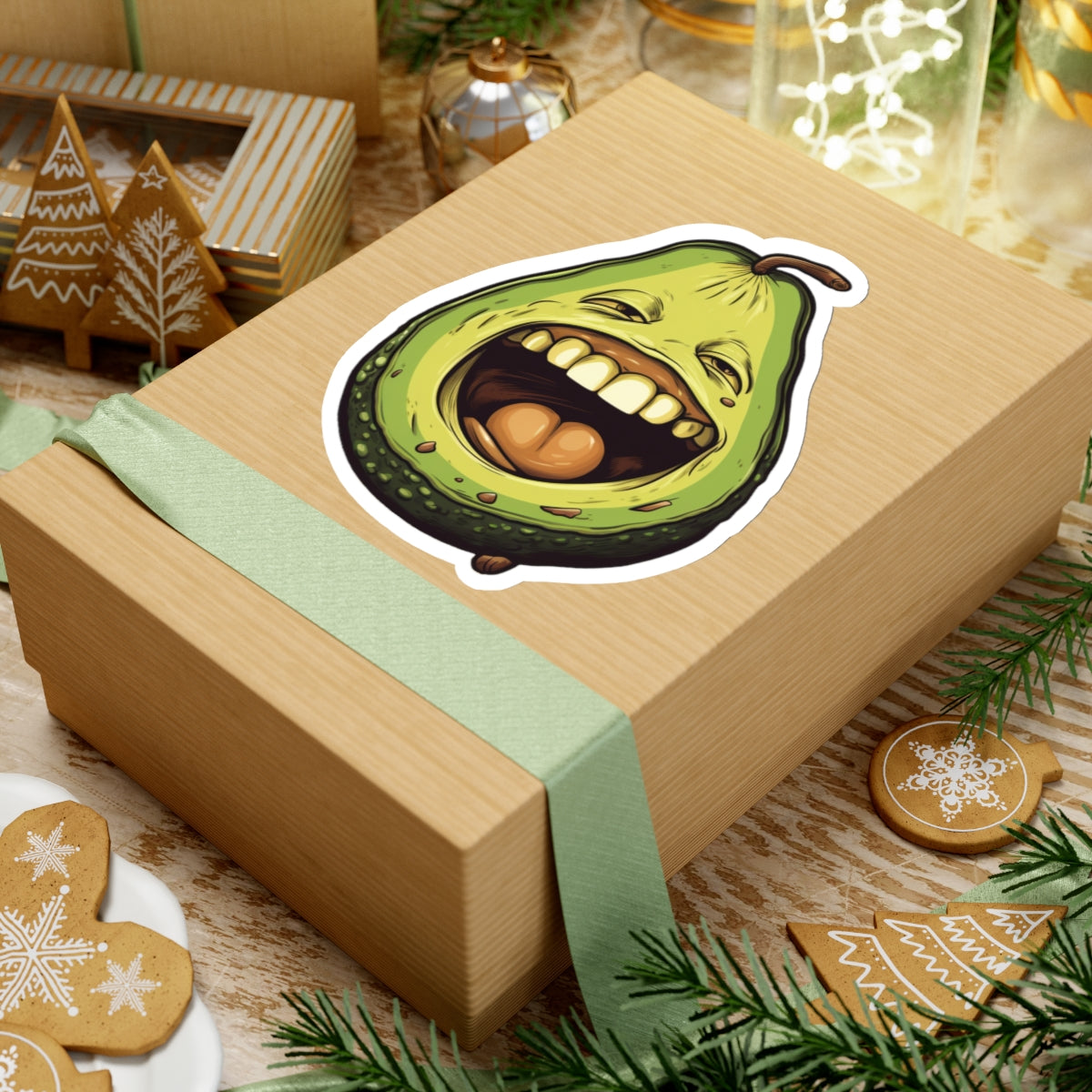 Silly Avocado Kiss-Cut Sticker