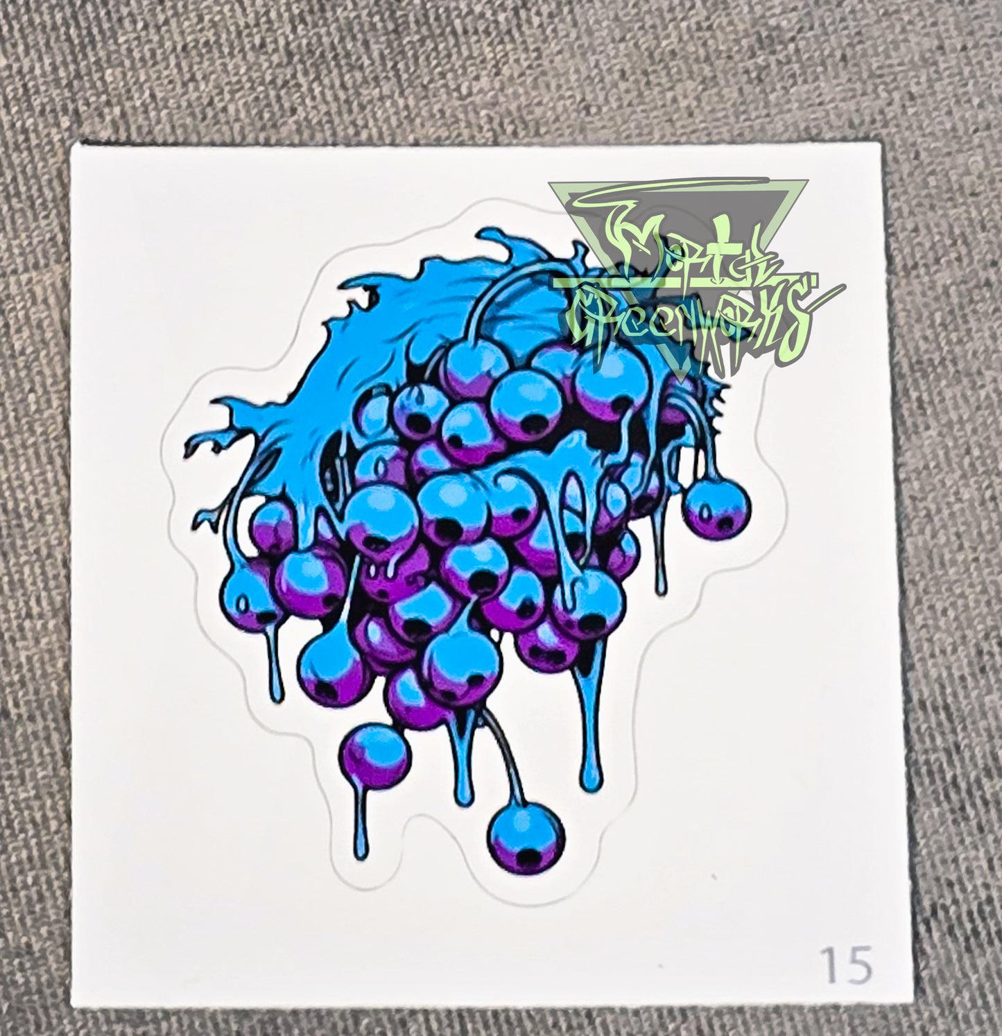 Bold Blueberry Drip, Cut to Shape Sticker