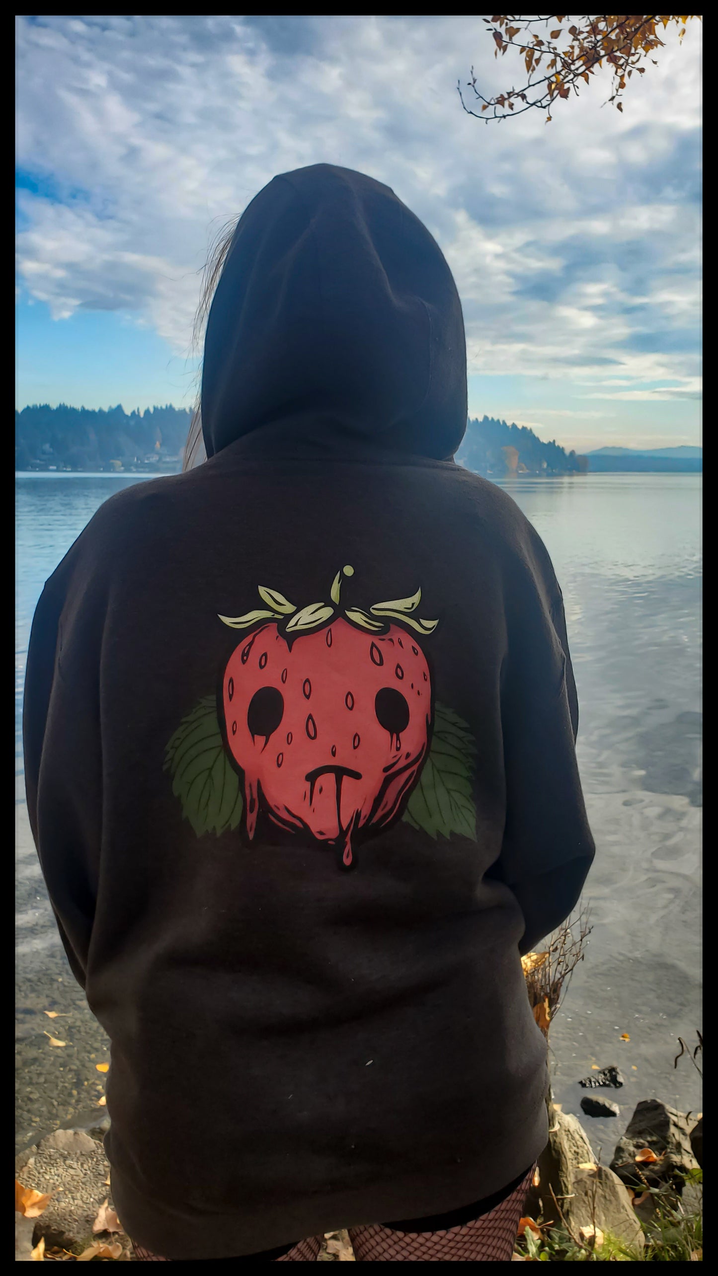 Zombie Strawberry Pullover Hoodie