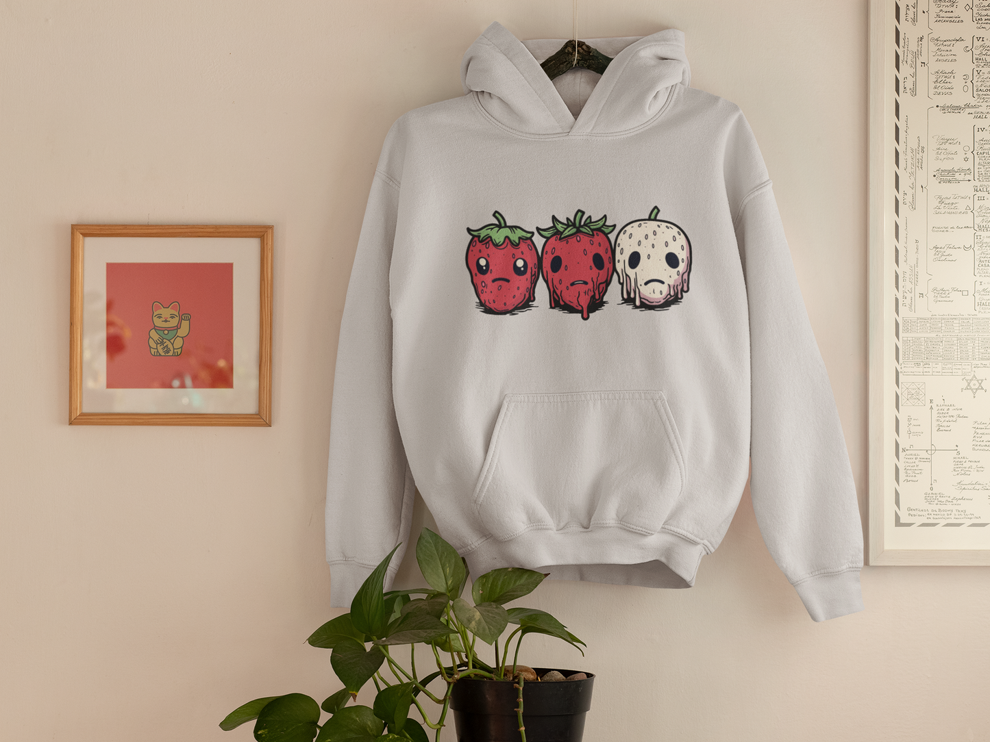 Zombie Strawberry Pullover Hoodie