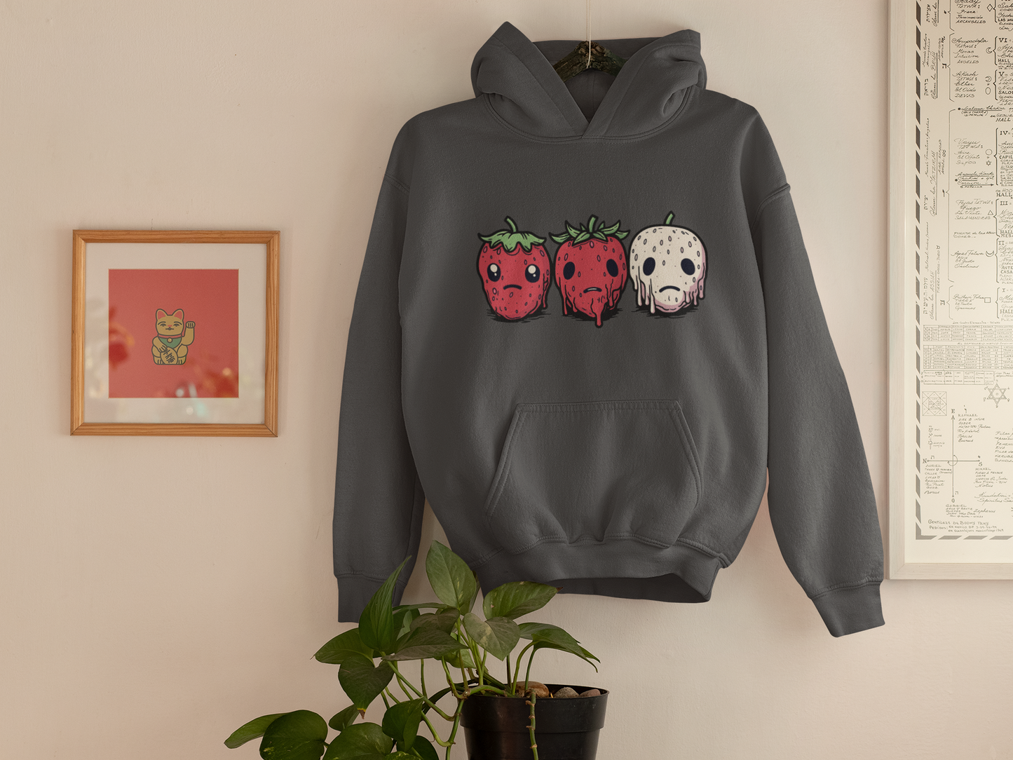 Zombie Strawberry Pullover Hoodie