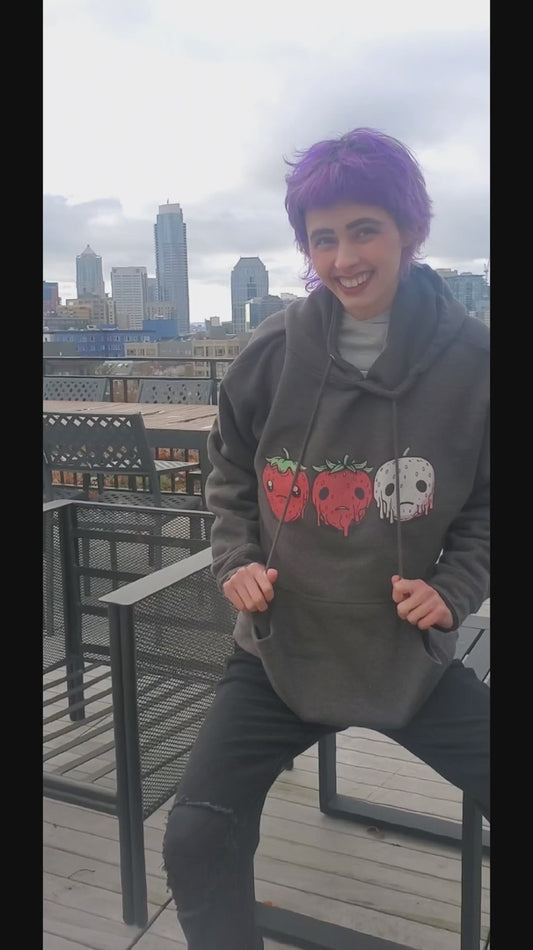 Zombie Strawberry Pullover Hoodie